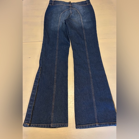 Bisou Bisou Flare Split Leg Embellished Jeans size 8 - Picture 2 of 9